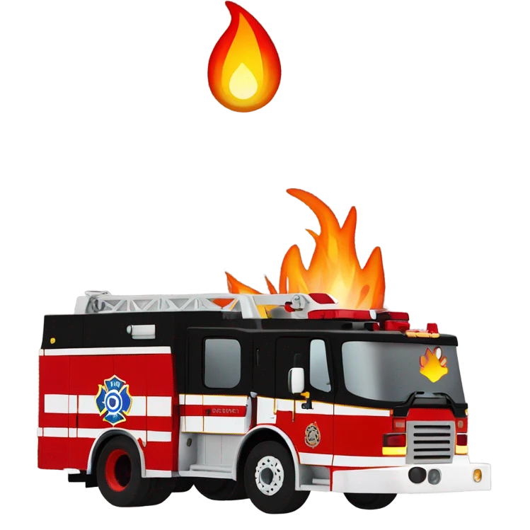 Fire engine with south metro fire rescue logo emoji
