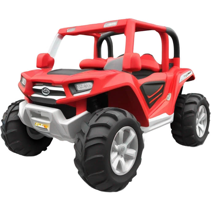 red ride on toy UTV for kids emoji