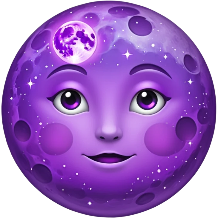purple full moon with sparkles emoji
