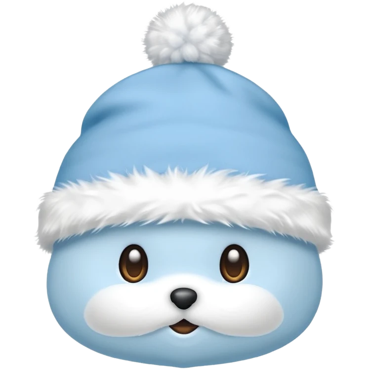 light blue Christmas hat emoji