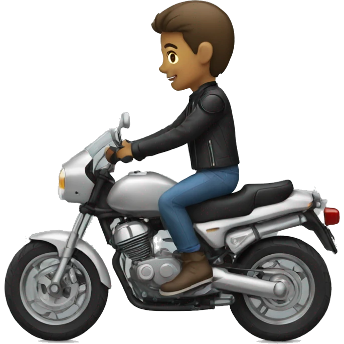 boy riding a motorcycle emoji