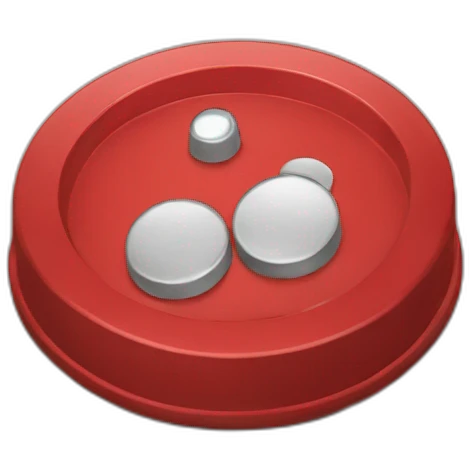 Clocked red button emoji