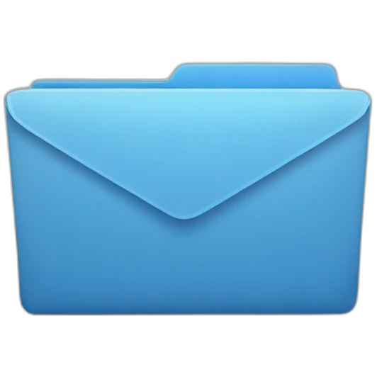 A blue folder emoji