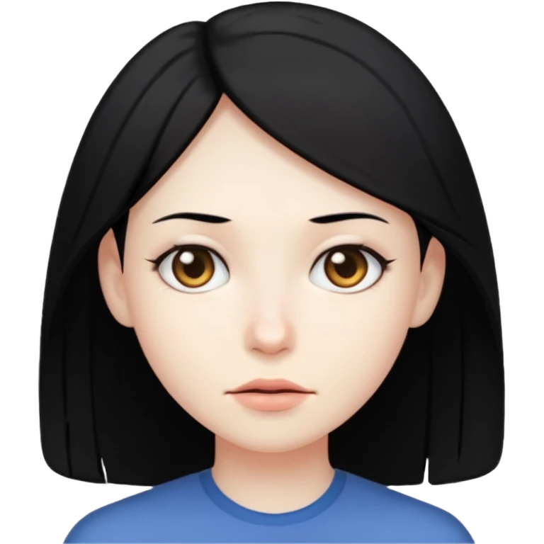 another black hair emoji