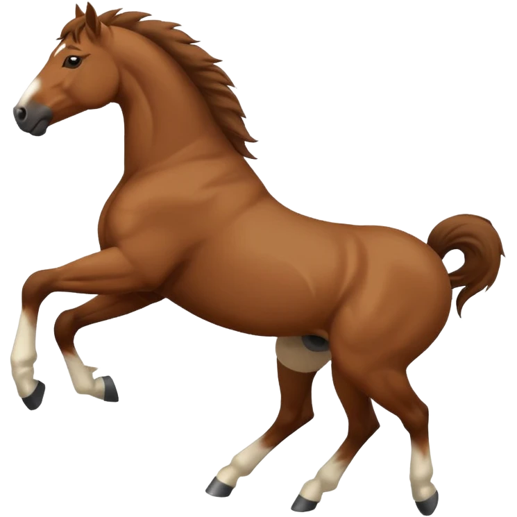 horse back kicking pose emoji
