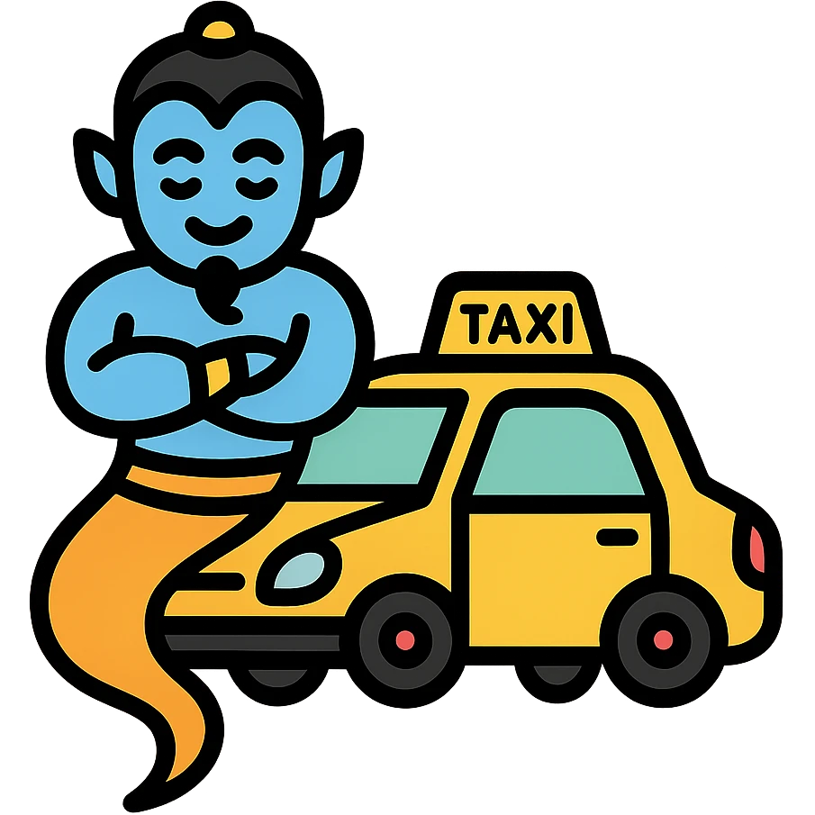 Djinn flying taxi emoji