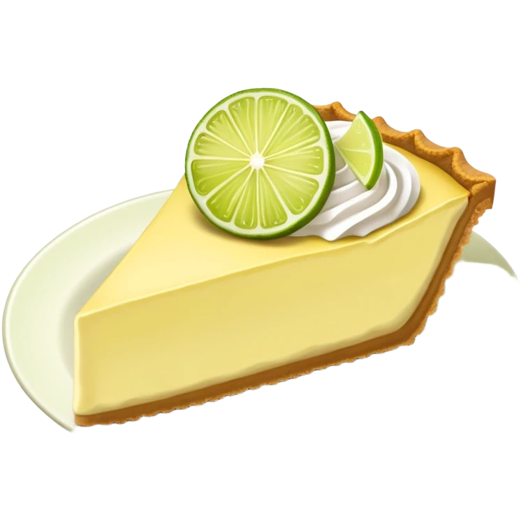 Slice of Florida key lime pie emoji