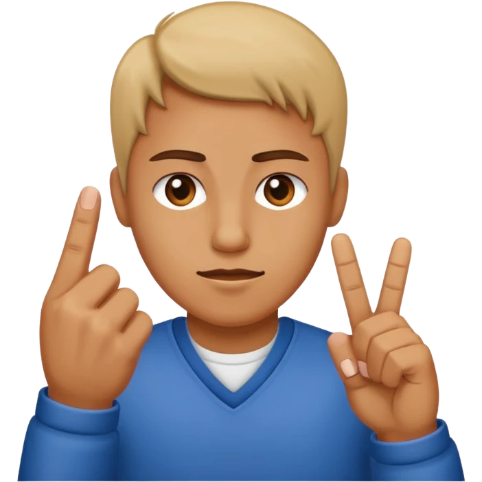 A dude doing a middle finger  emoji