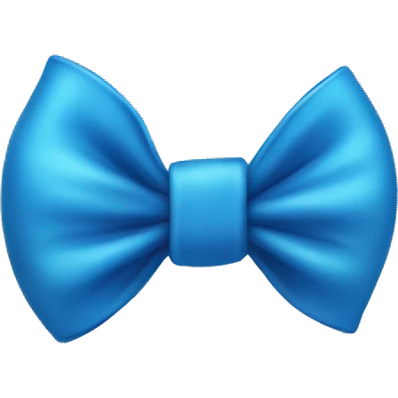 blue bow  emoji