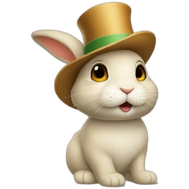 lapin a chapeau emoji