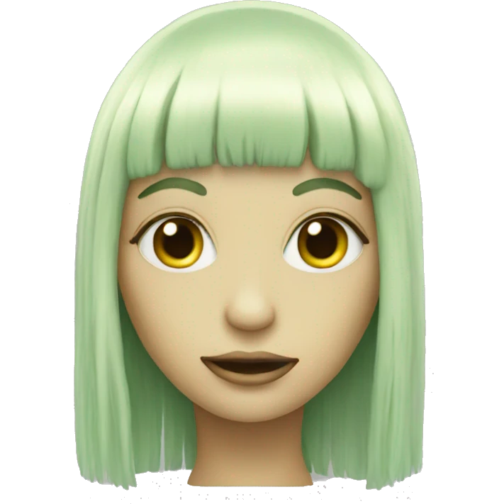 blonde alien with fringe emoji