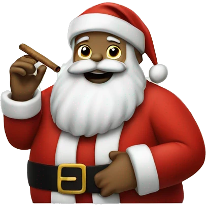 Santa smoking a cigar emoji