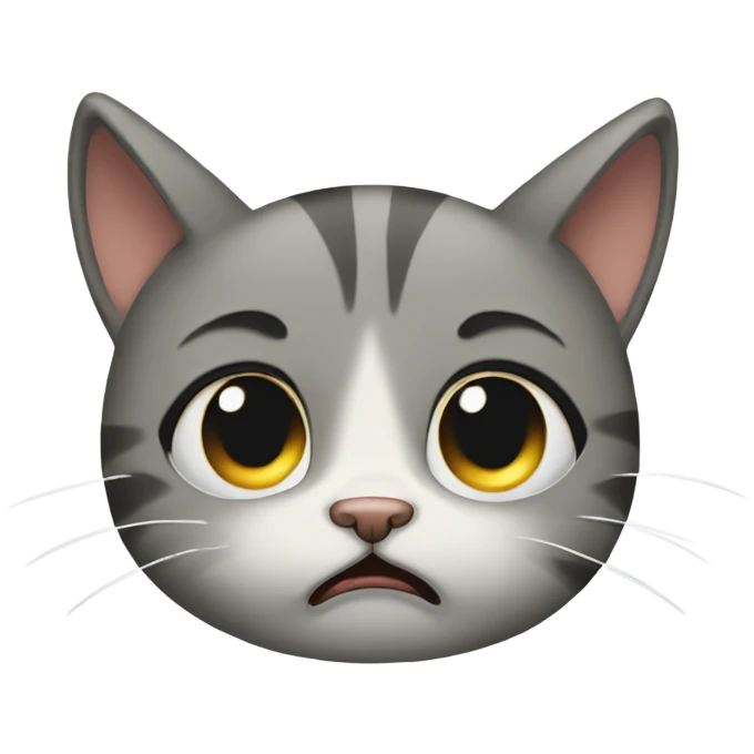 crying cat with tears emoji