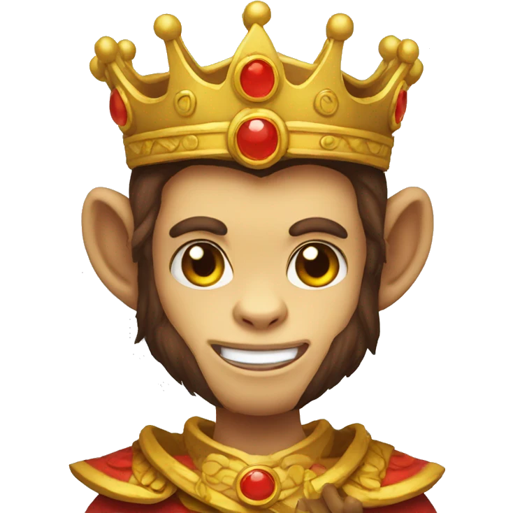 monkey king before he got a crown. a nice monkey emoji