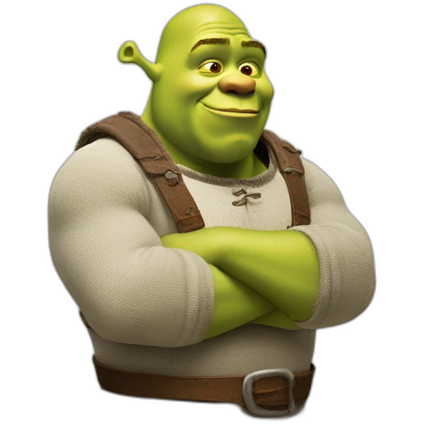 Shrek qui embrasse ￼ emoji