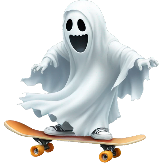 ghost riding a skateboard  emoji