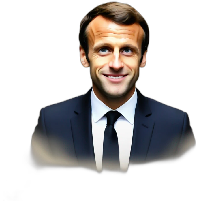 old polaroid photo emmanuel macron  emoji