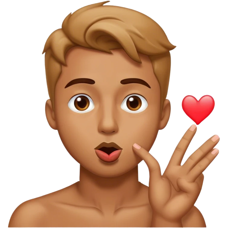 guy blowing a kiss emoji