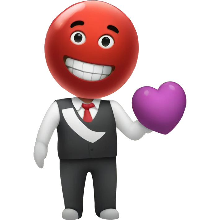 Bowling heart emoji