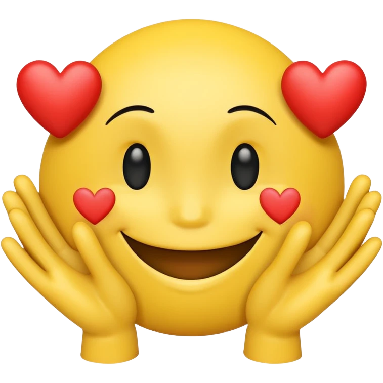 Smiley face with heart hands  emoji