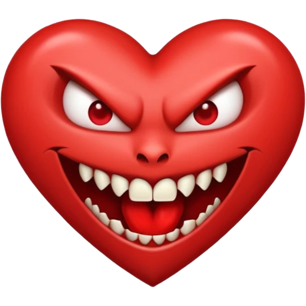heart vampire fangs emoji
