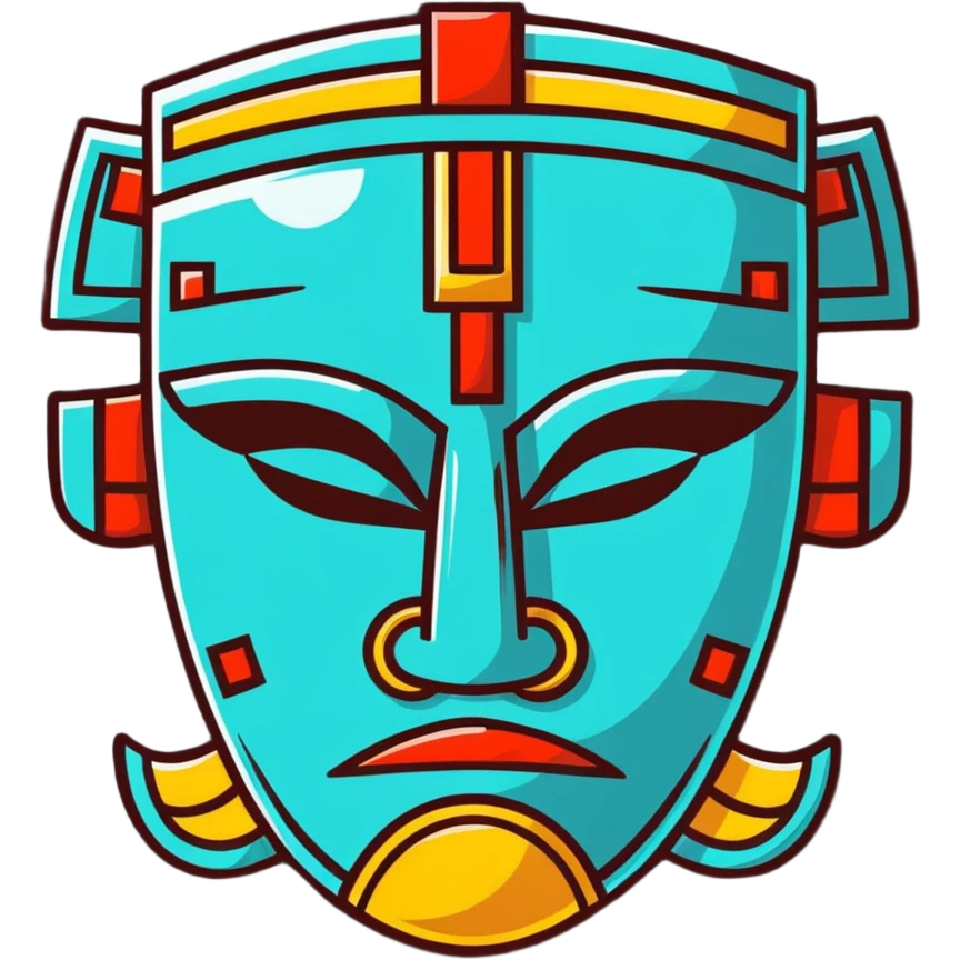 Teotihuacan mask artifact emoji