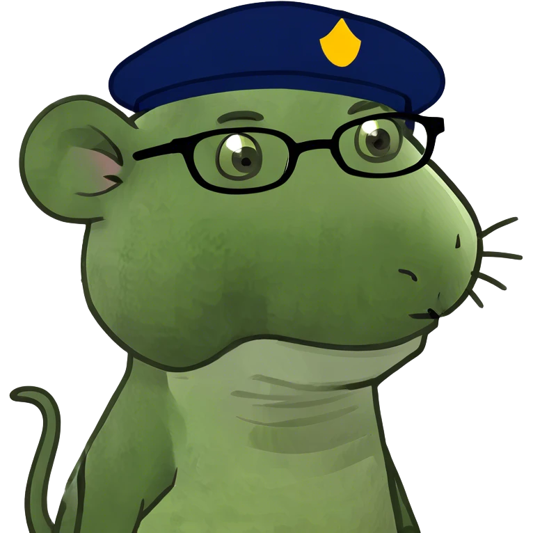 Rat with bobc cut emoji