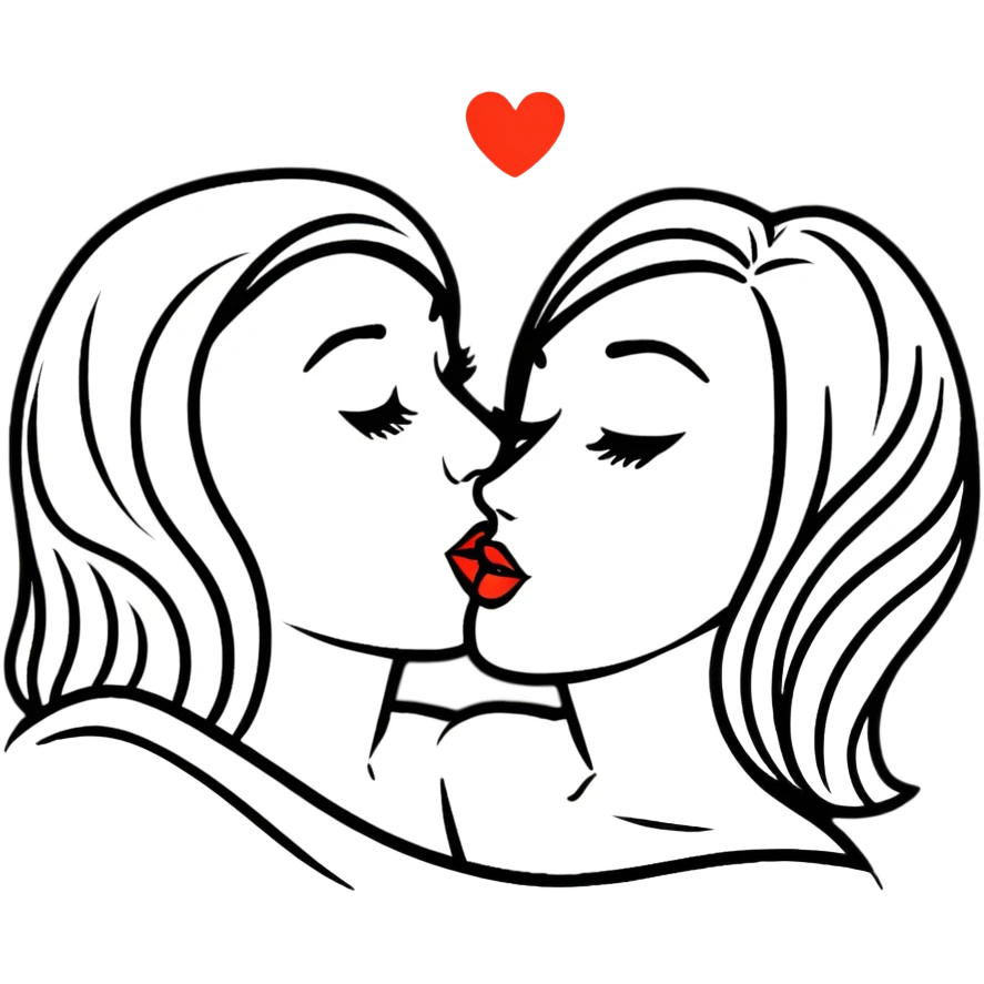 hot romantic kiss emoji