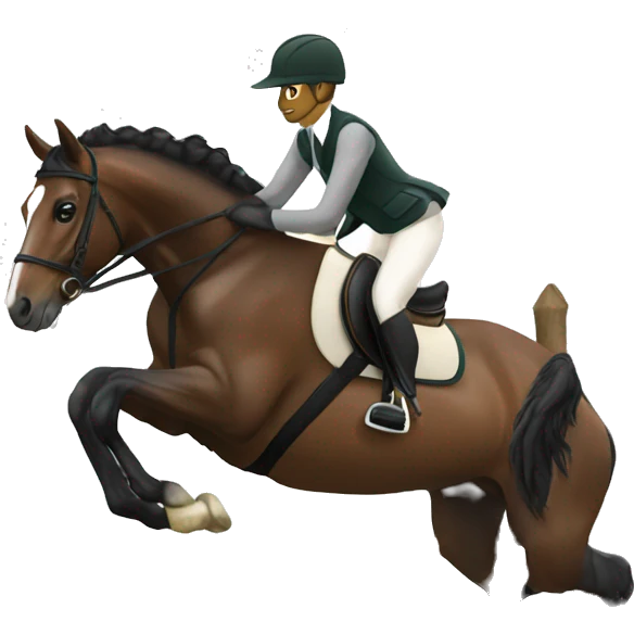 a hunter jumper horse emoji
