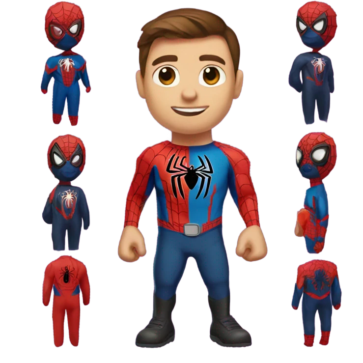 Spider-Man wearing a 2025 shirt emoji