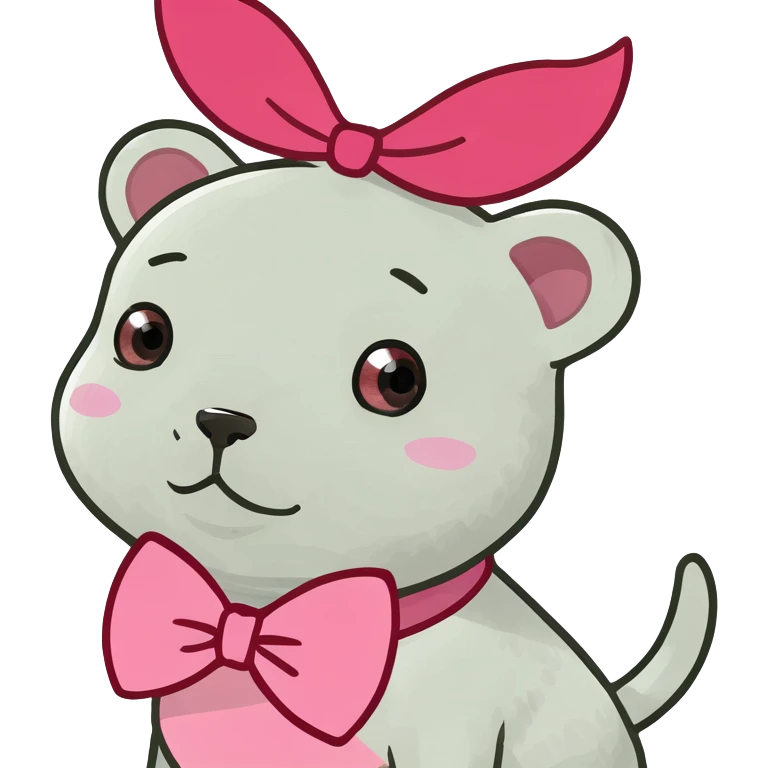 Cherry with a pink bow emoji