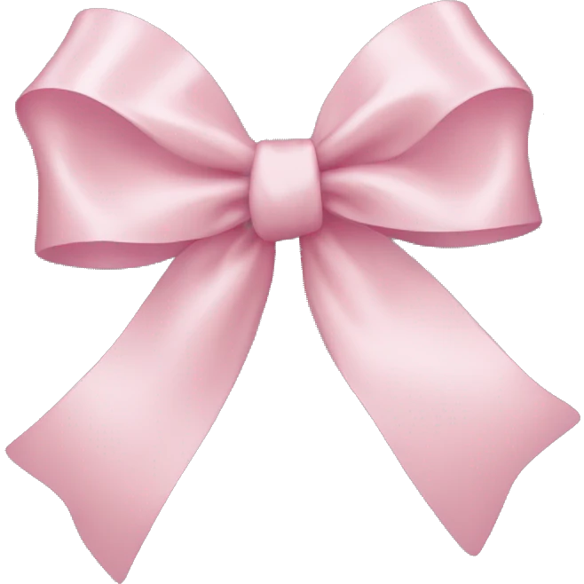 light pink ribbon bow emoji