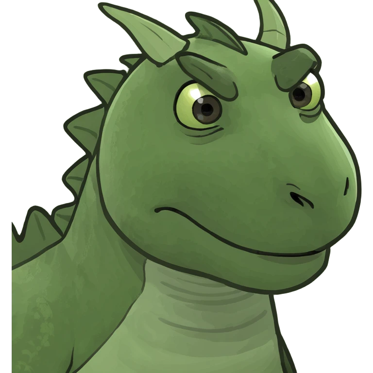 Dragon looking like a mountain lion emoji