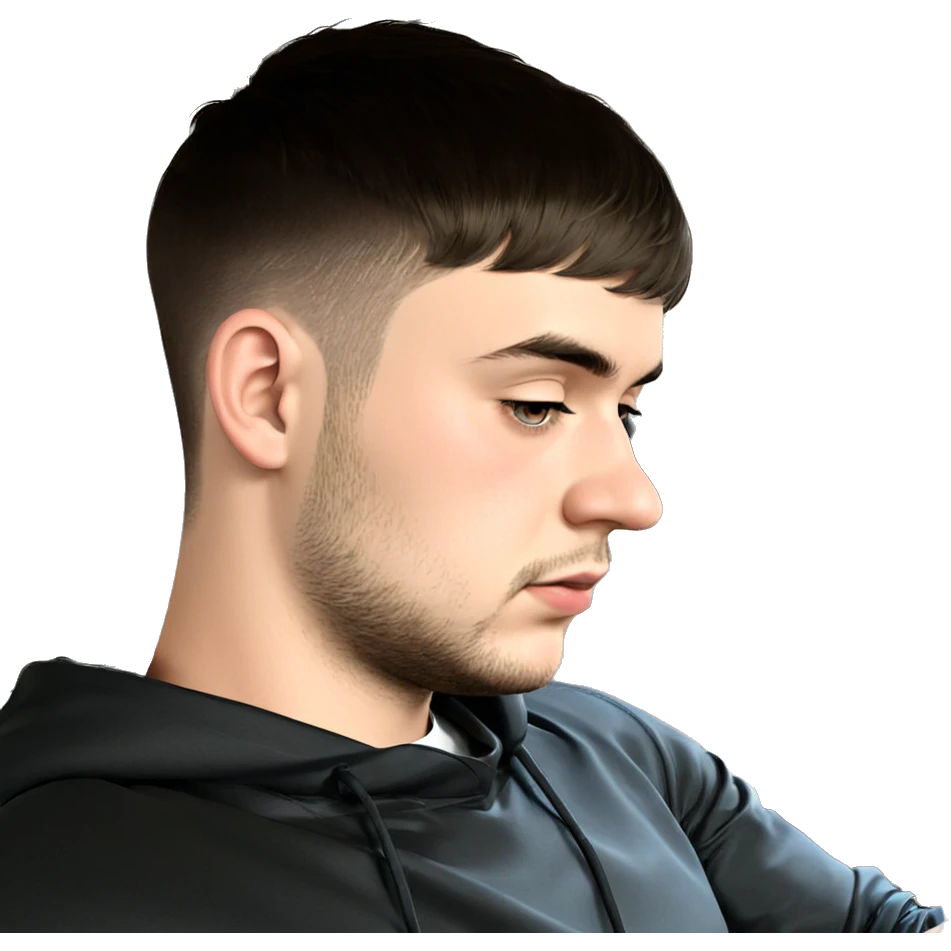 side profile of a stylish man emoji