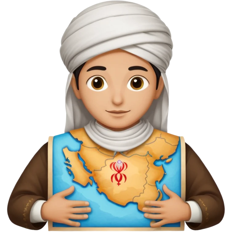 نقشه ایران  بغل کرده emoji