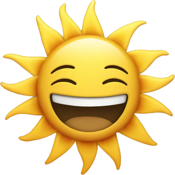 A happy sun emoji emoji