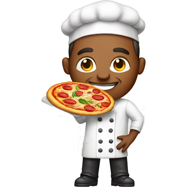 pizza baker with pizza emoji