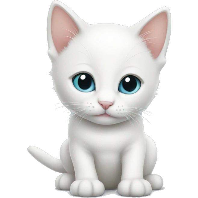 White kitten emoji