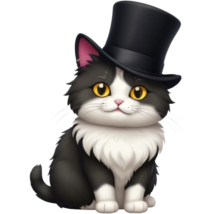 cat with a tophat emoji