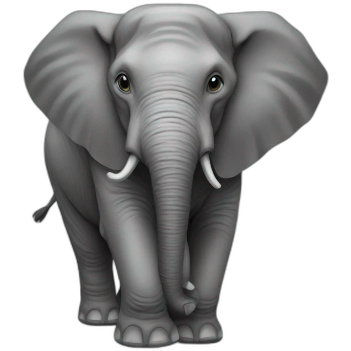 Humain sur éléphant emoji
