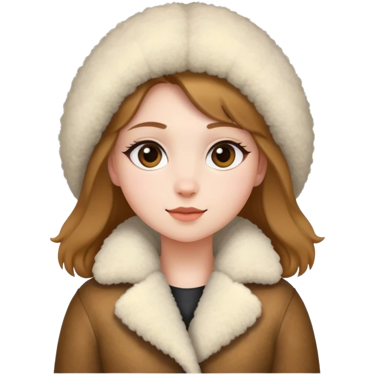 Девушка в дубленке  emoji