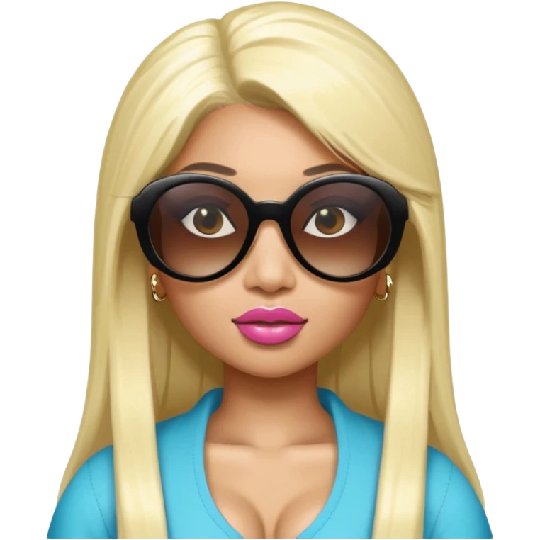 Nicki Minaj wear sunglasses emoji