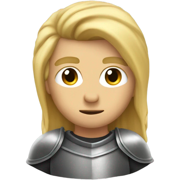 knight longish blonde hair rear back emoji