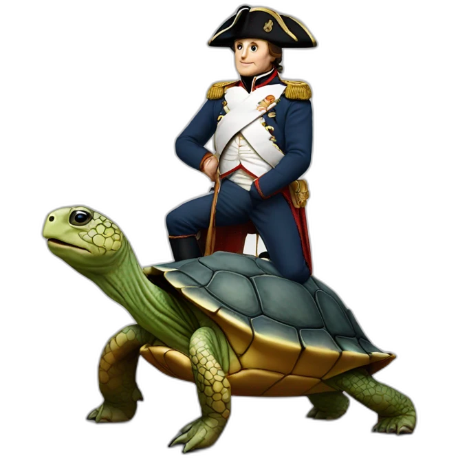 Napoleon sur une tortue emoji