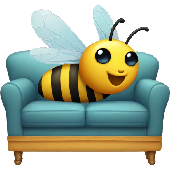 Bee on a sofa emoji