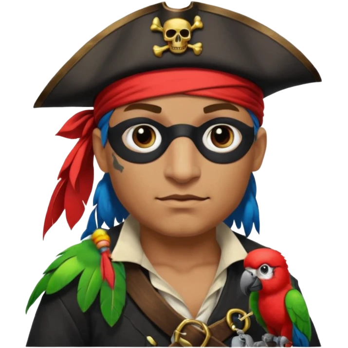 pirate and parrot emoji
