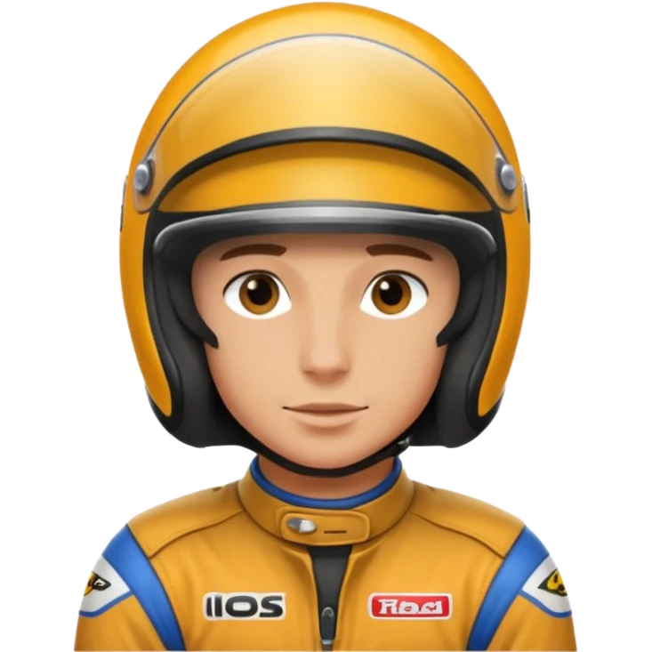 motorcycle racer with full face helmet emoji