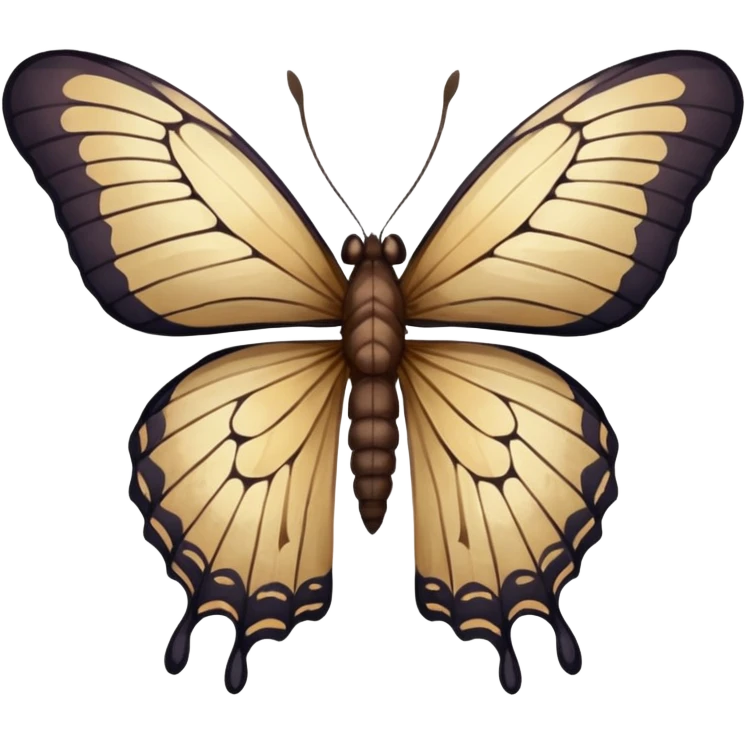Dead butterfly with wings and the body seperate  emoji