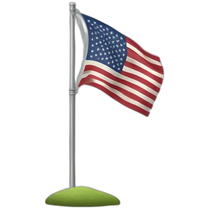 United States flag on pole emoji