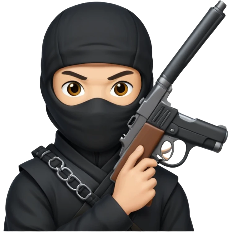 Ninja  with gun  emoji